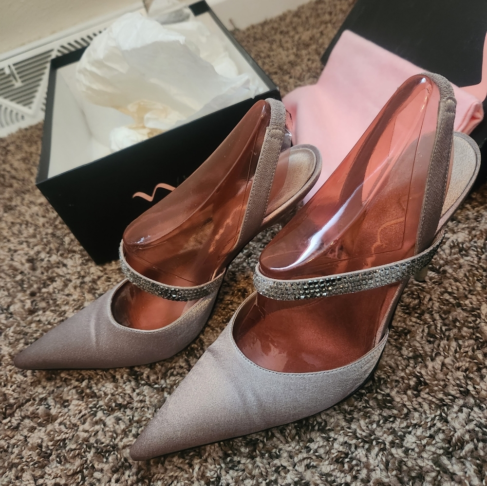 Women's Nina Villiana-YS Steel Royal Satin Heels